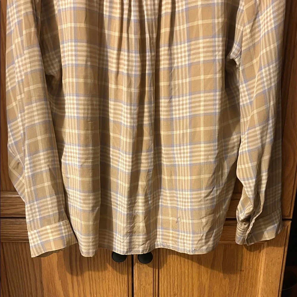 Wilfred Mustard and Cream Plaid V-Neck Tunic - Picture 4 of 5